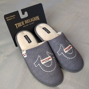 True Religion Horseshoe Logo Slippers Men's Size Medium 9-10 NEW!